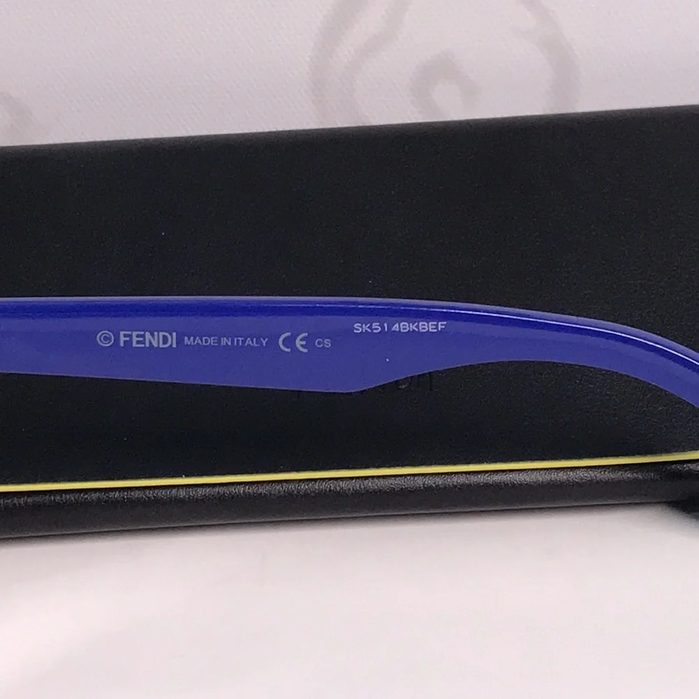 New Authentic Fendi FF0198/F PJP Blue Round Eyeglasses